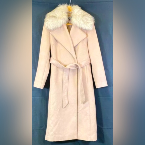 Karl Lagerfeld Jackets & Blazers - Karl Lagerfield trench style fur neck wool  coat